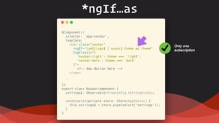 *ngIf…as
Only one  
subscription
 