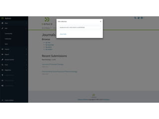 screenshot of ‘general’ DSpace 7
menu with suggestion of current
object
 