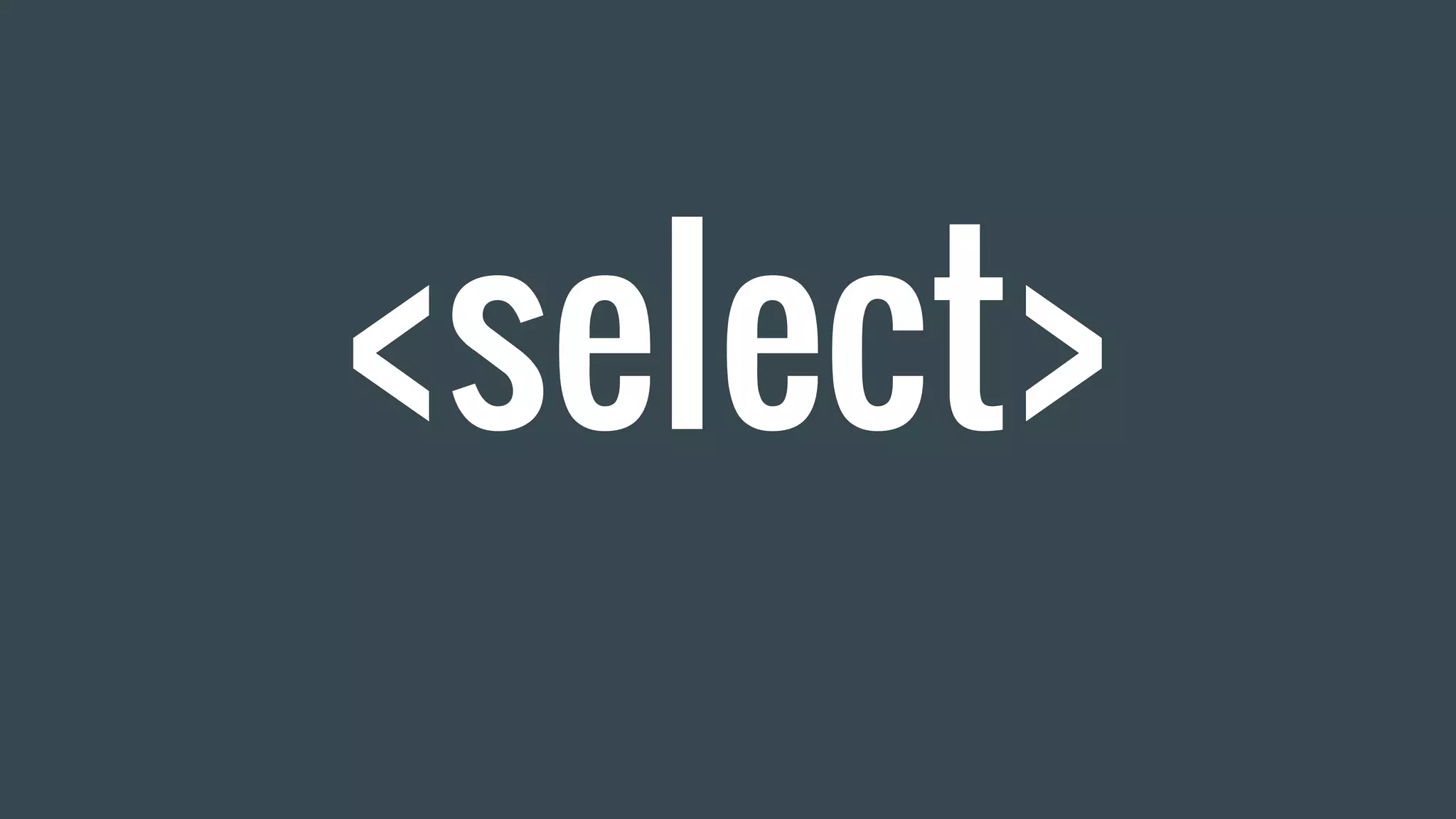 <select>
 