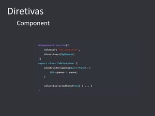 Diretivas
Component