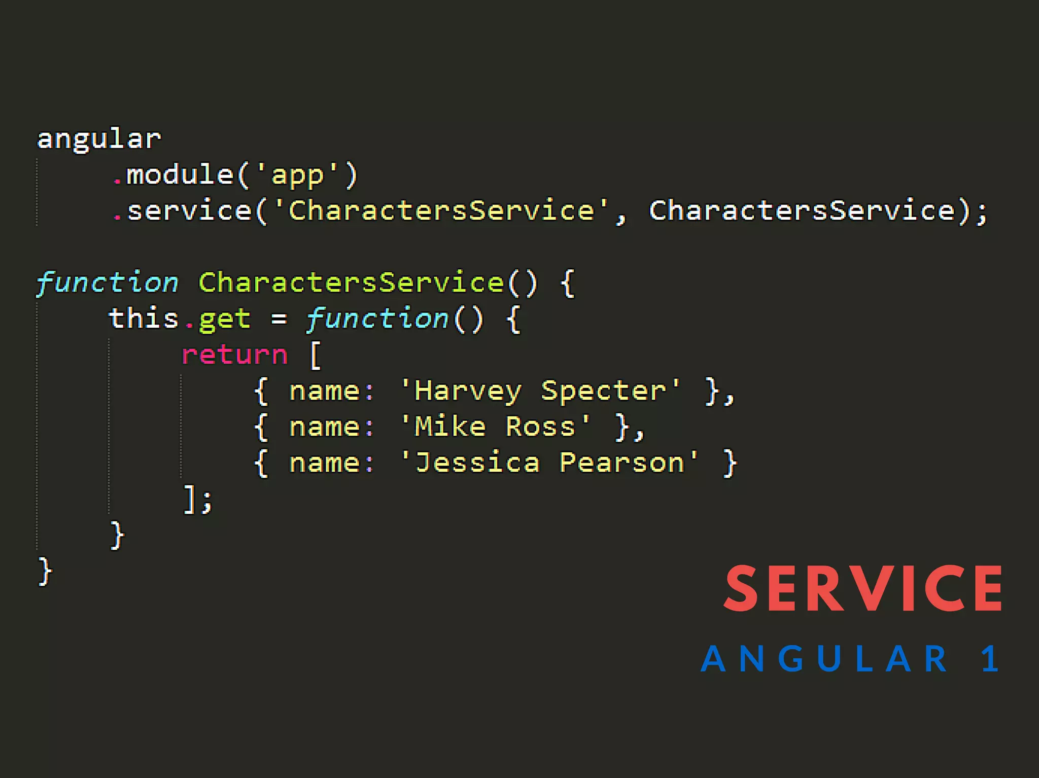 SERVICE
A N G U L A R 1
 