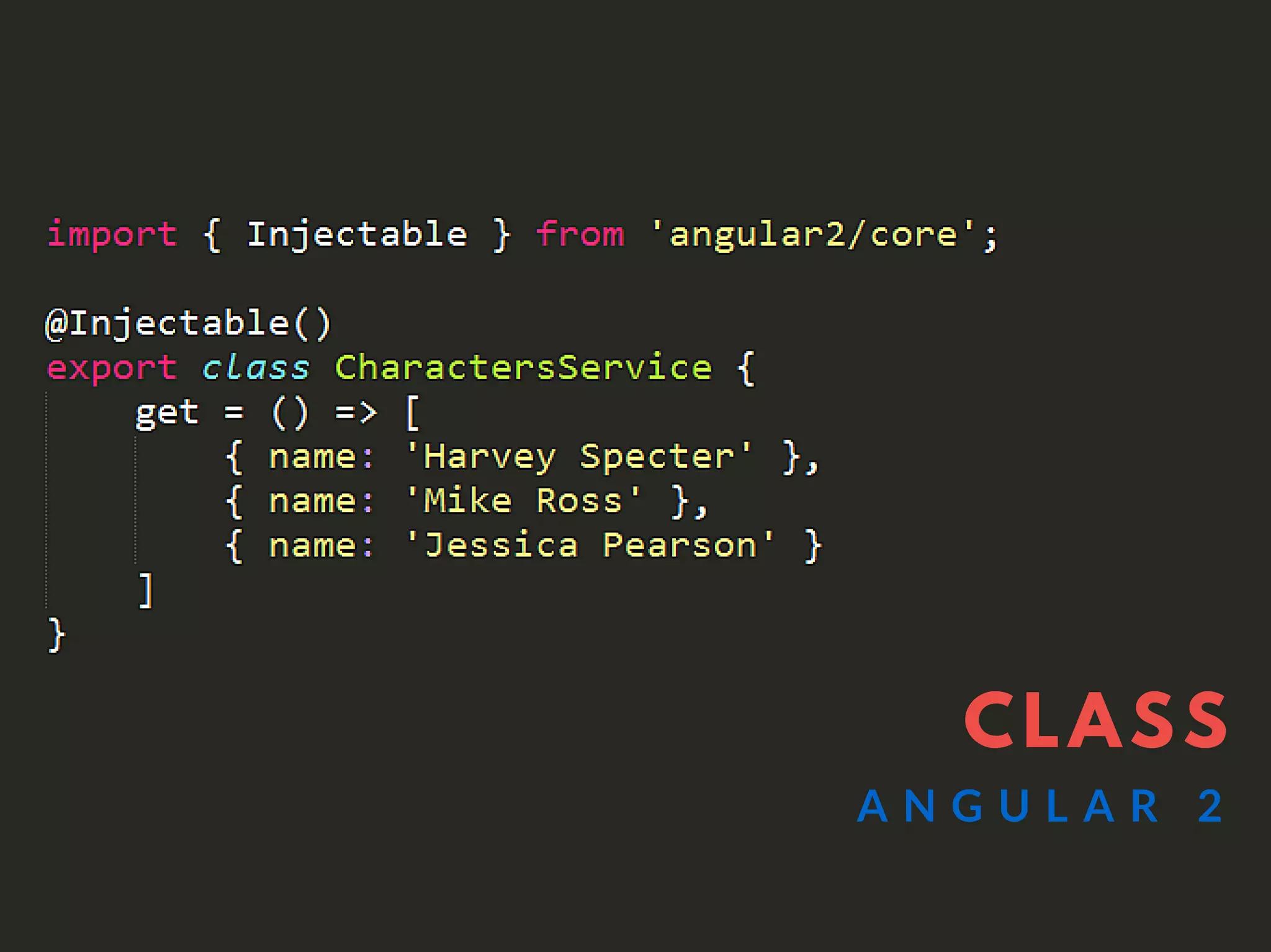 CLASS
A N G U L A R 2
 