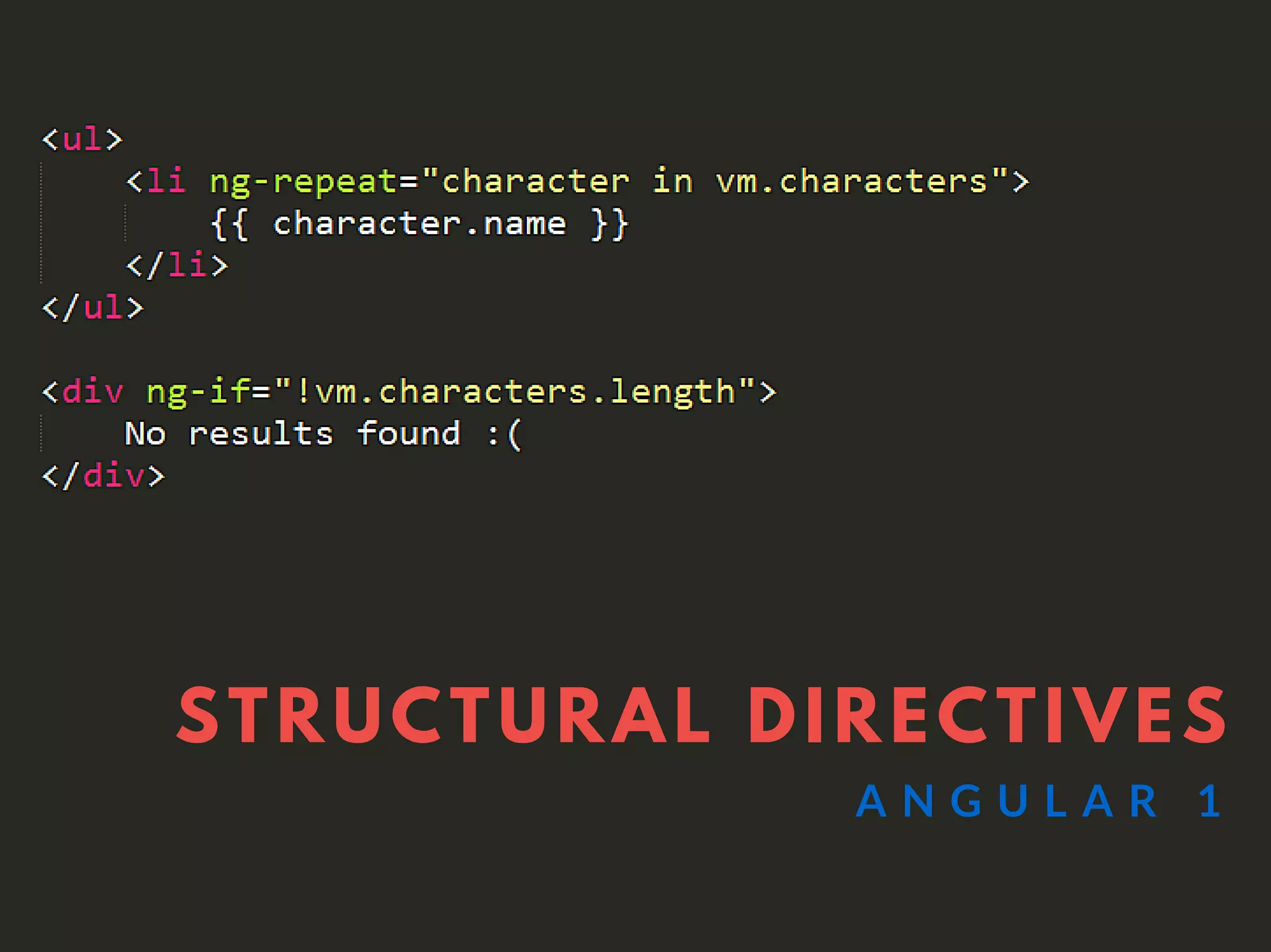 STRUCTURAL DIRECTIVES
A N G U L A R 1
 