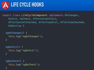LIFE CYCLE HOOKS
 