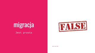 migracja
Jest prosta
 