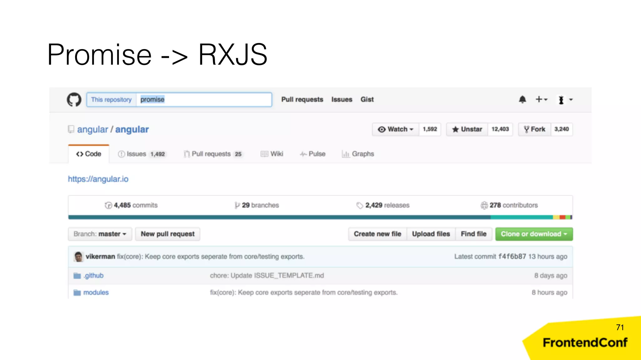Promise -> RXJS 71 