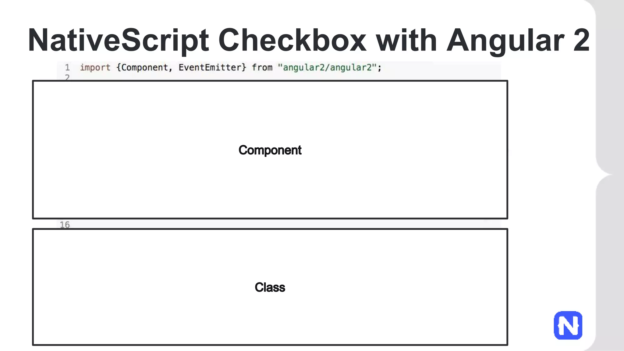NativeScript Checkbox with Angular 2
 