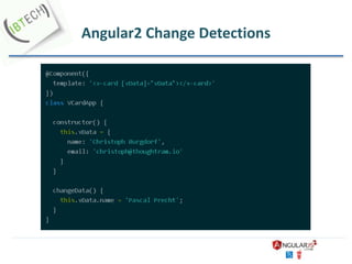 Angular2 Change Detections
 