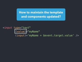How to maintain the template
and components updated?
 