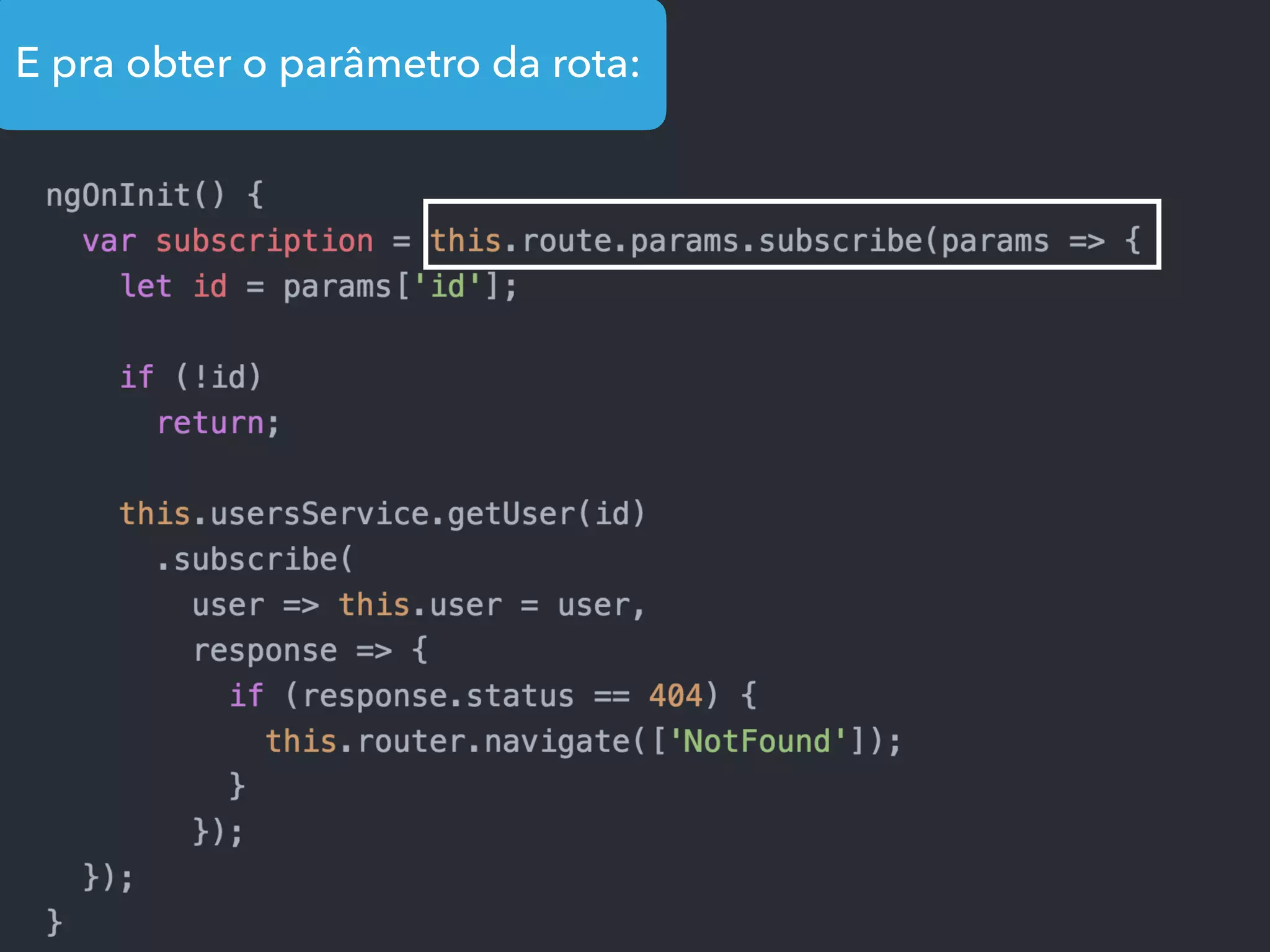 E pra obter o parâmetro da rota:
 