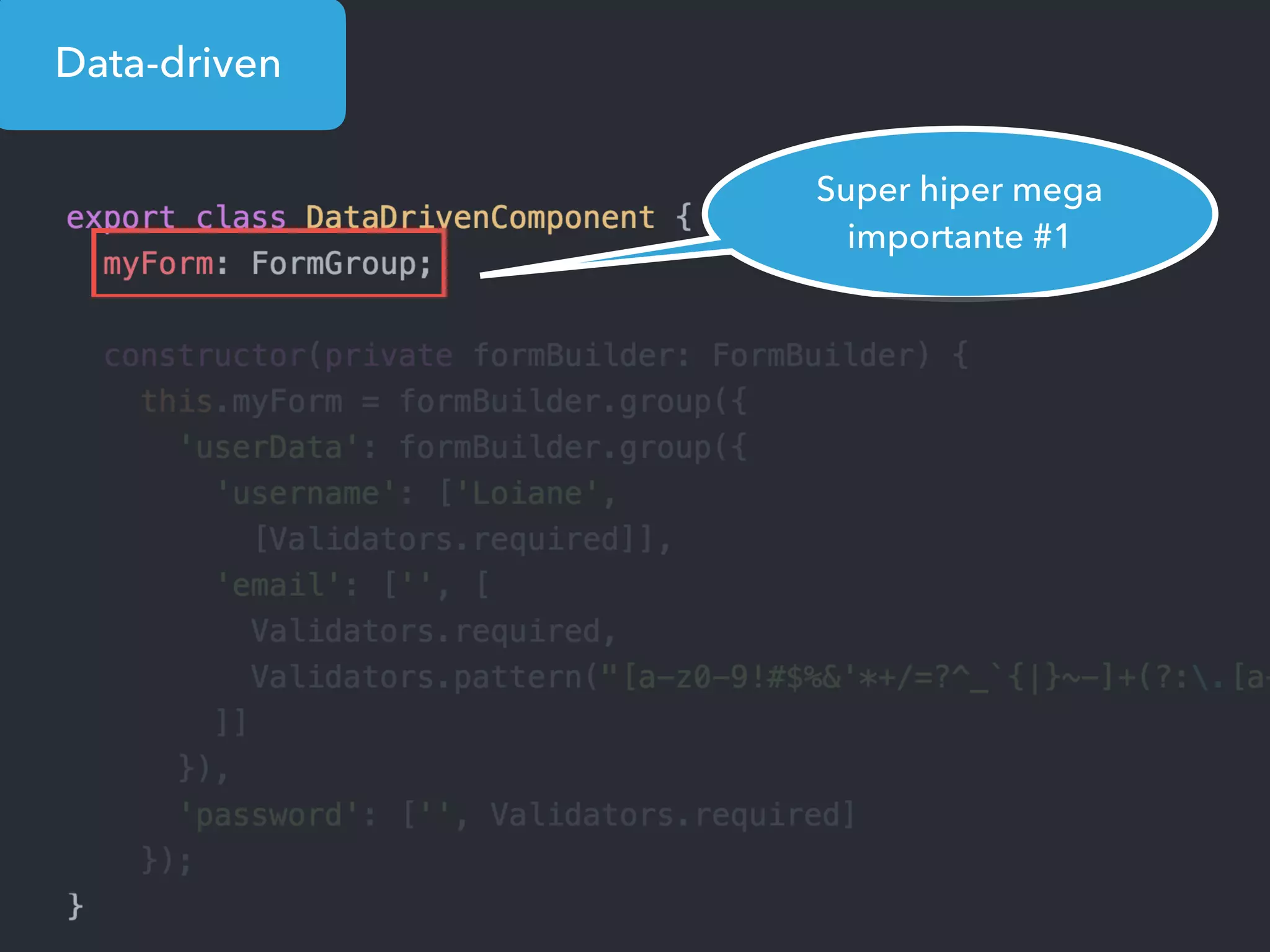 Data-driven
Super hiper mega
importante #1
 