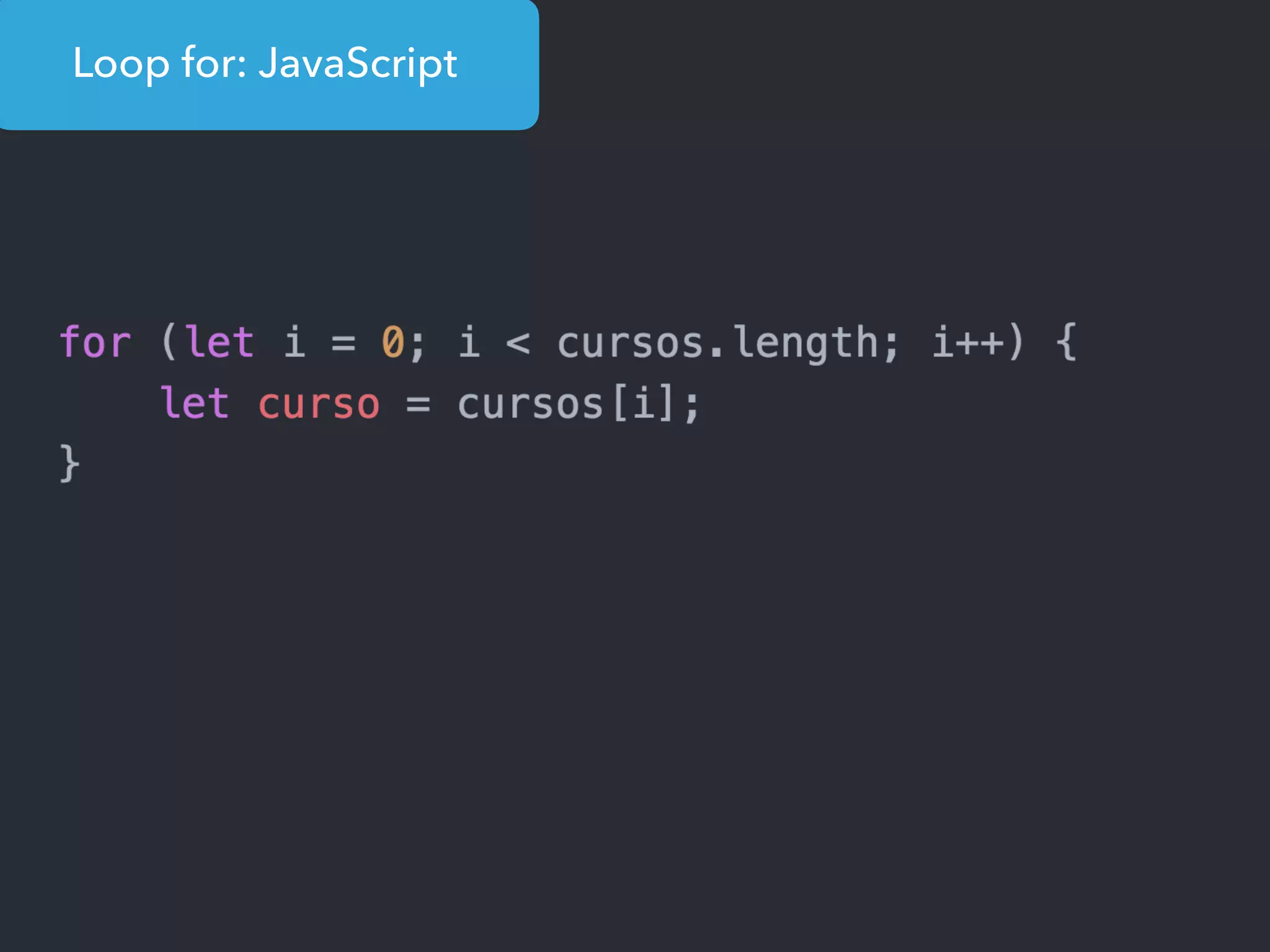 Loop for: JavaScript
 