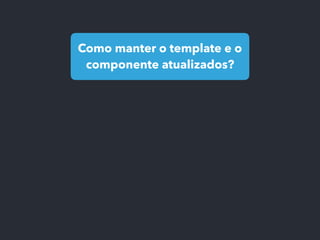 Como manter o template e o
componente atualizados?
 