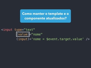 Como manter o template e o
componente atualizados?
 