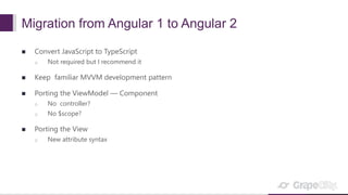 Migrating an application from Angular 1 to Angular 2 | PPT