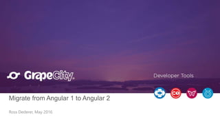 Ross Dederer, May 2016
Migrate from Angular 1 to Angular 2
 