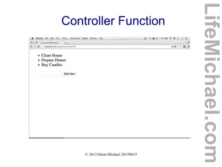 © 2013 Haim Michael 20150815
Controller Function
LifeMichael.com
 