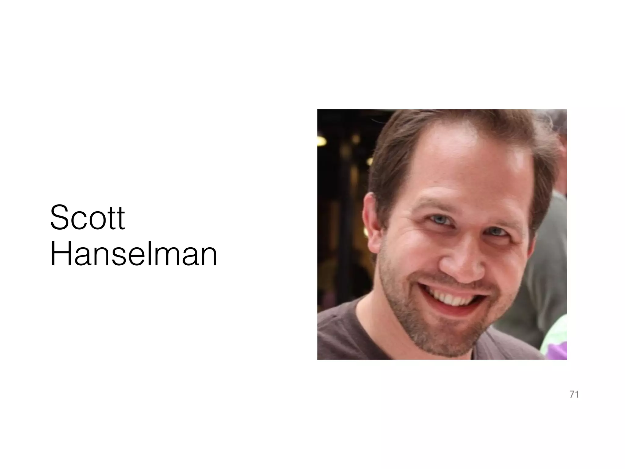Scott
Hanselman
71
 