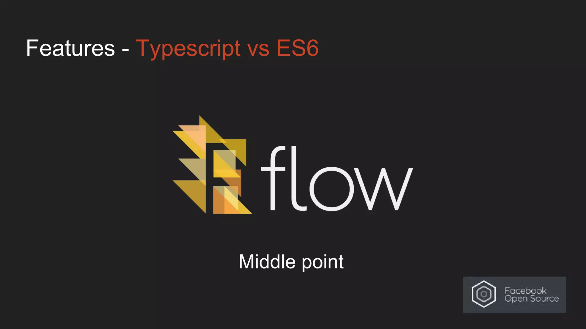 Features - Typescript vs ES6
Middle point
 