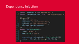 Dependency Injection
 