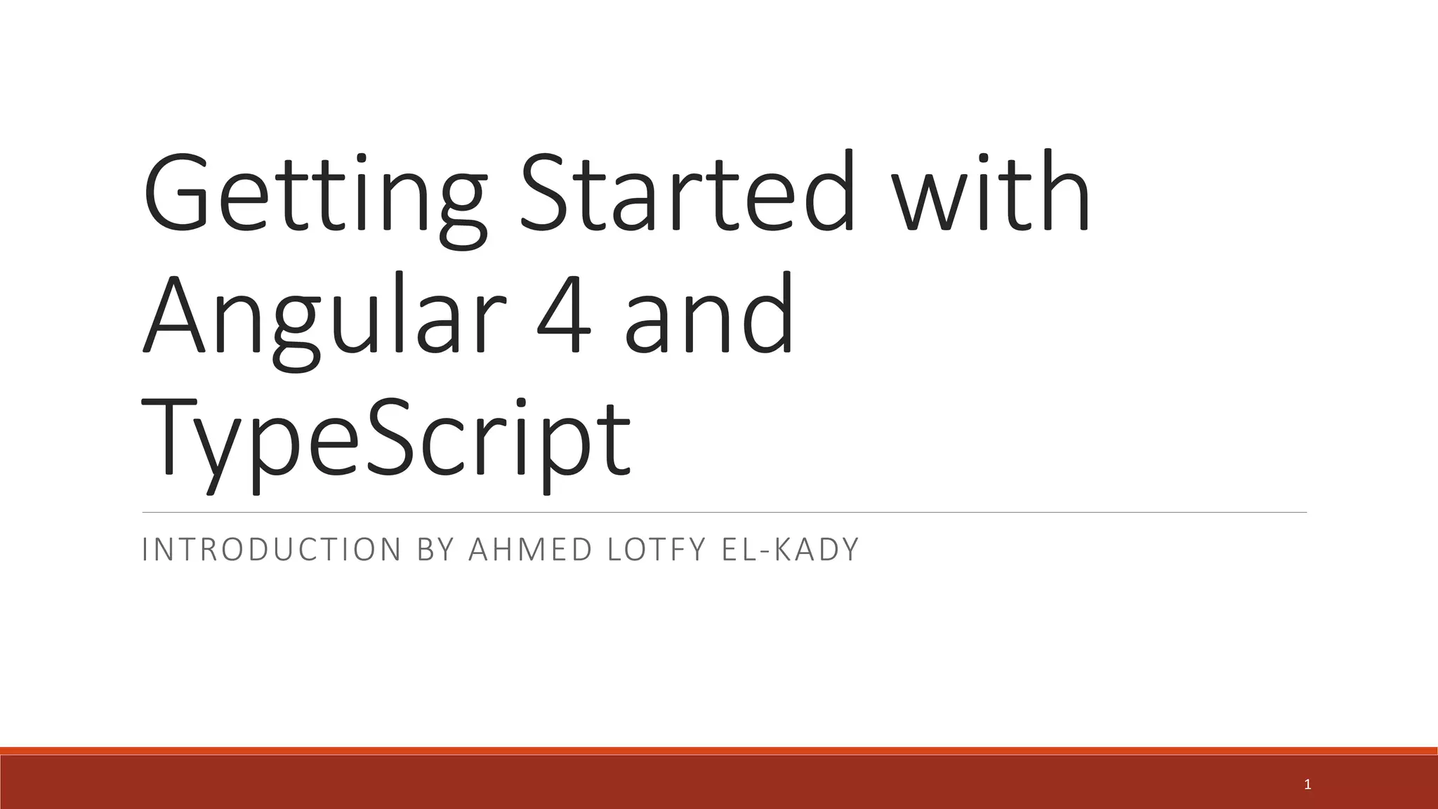 Angular 4 and TypeScript | PPT image.