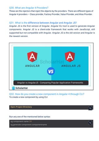 Angular 4 Interview Questions PDF By ScholarHat | PDF