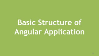 Basic Structure of
Angular Application
16
 
