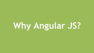 Why Angular JS?
4
 