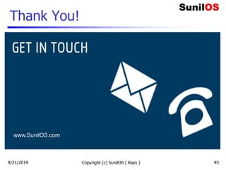 Thank You!
Copyright (c) SunilOS ( Rays ) 93
www.SunilOS.com
9/21/2019
 
