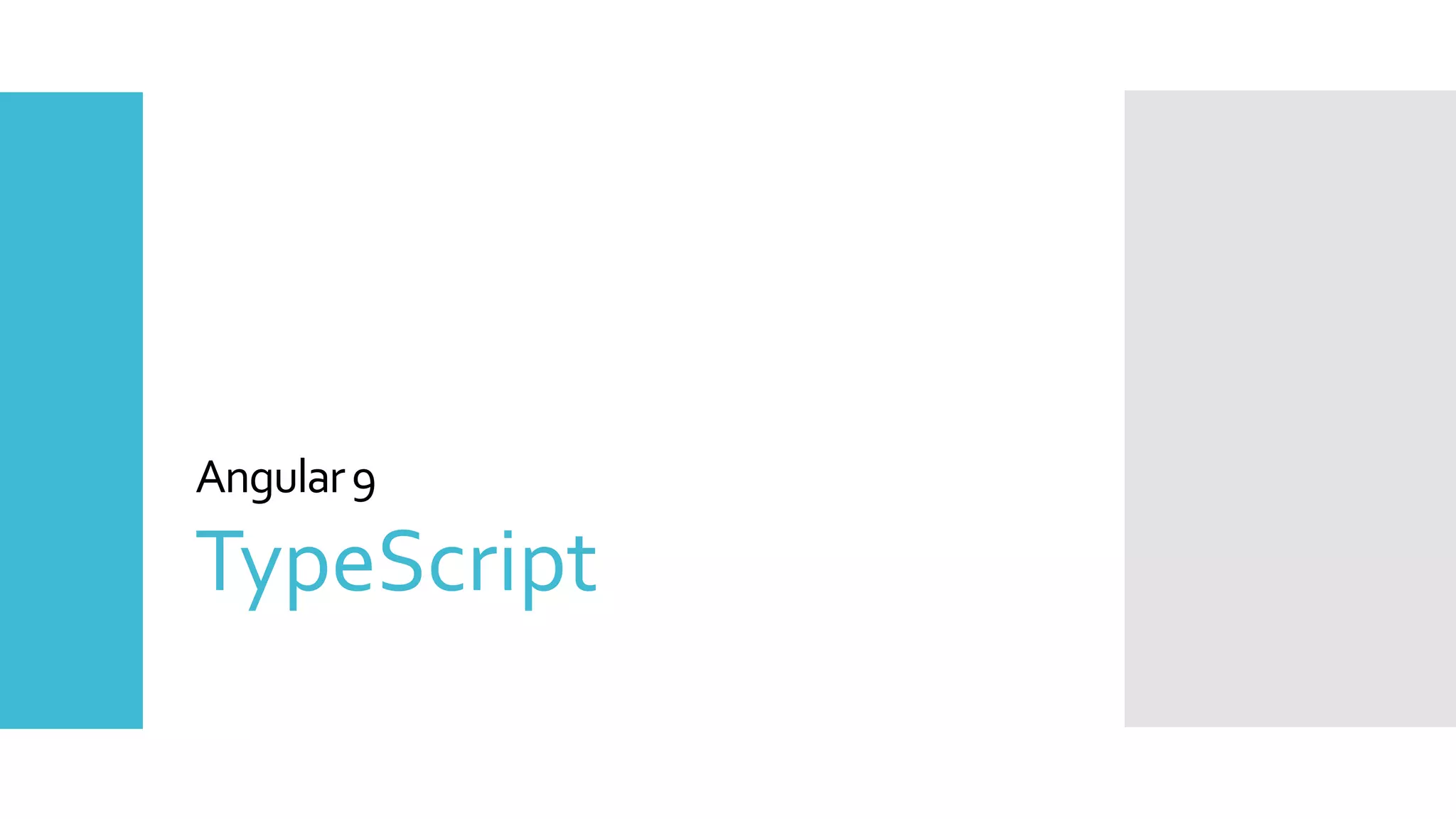 13 Angular9 TypeScript 