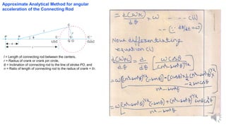 Angular Acceleration of Connecting Rod (Analytical Method) | PDF