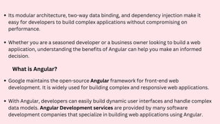8 Advantages of Angular Web Development for Businesses | PPT