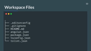 Tips and Tricks
By default, the workspace is “multi-repo”
ng new <workspace_name>
14
 