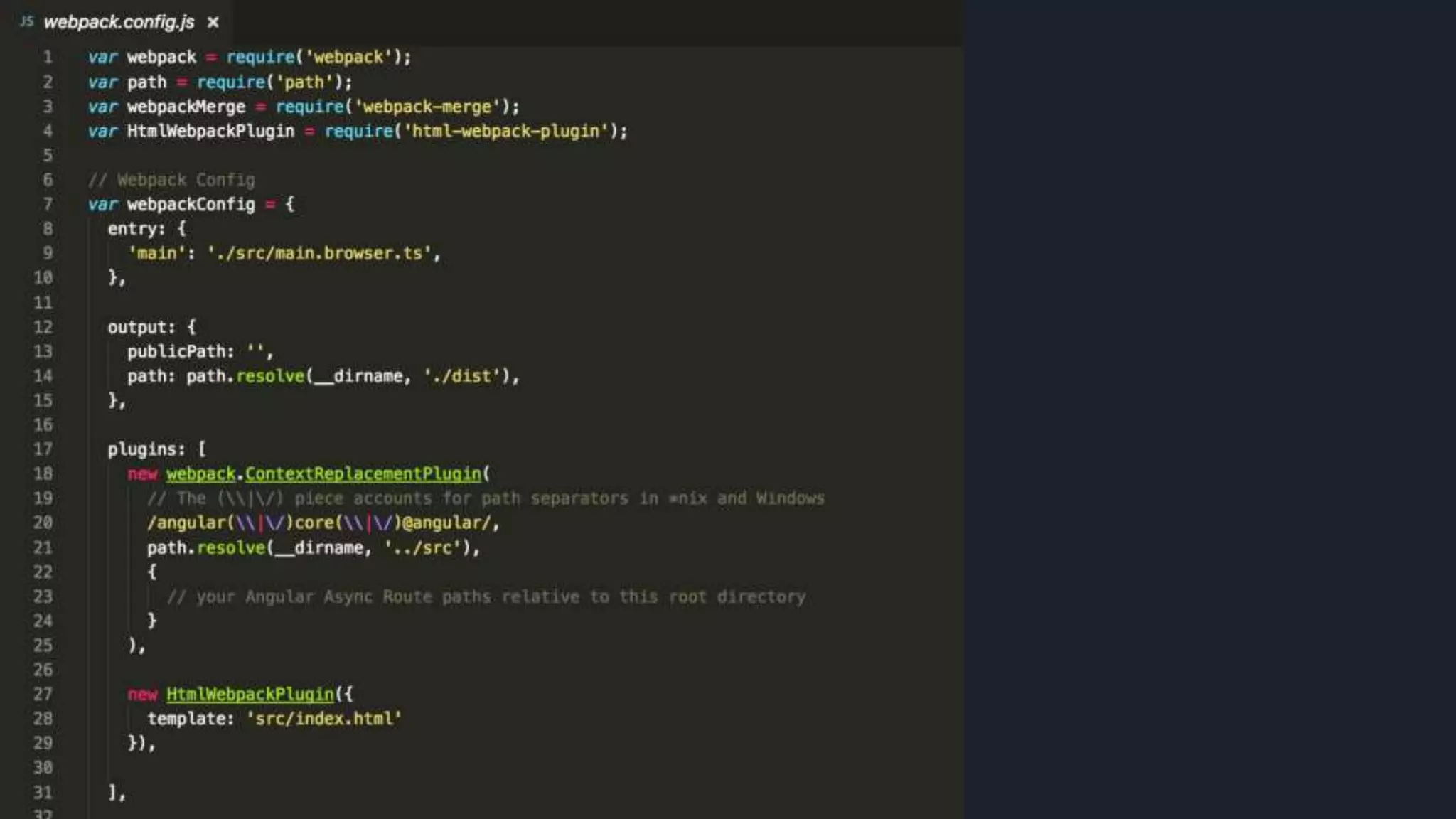 Recomendo muito estudar, saber usar.
Porém é uma ciência a parte tbm.
#pracegover: imagem do arquivo
webpack.config.js (parece super complicado)
 