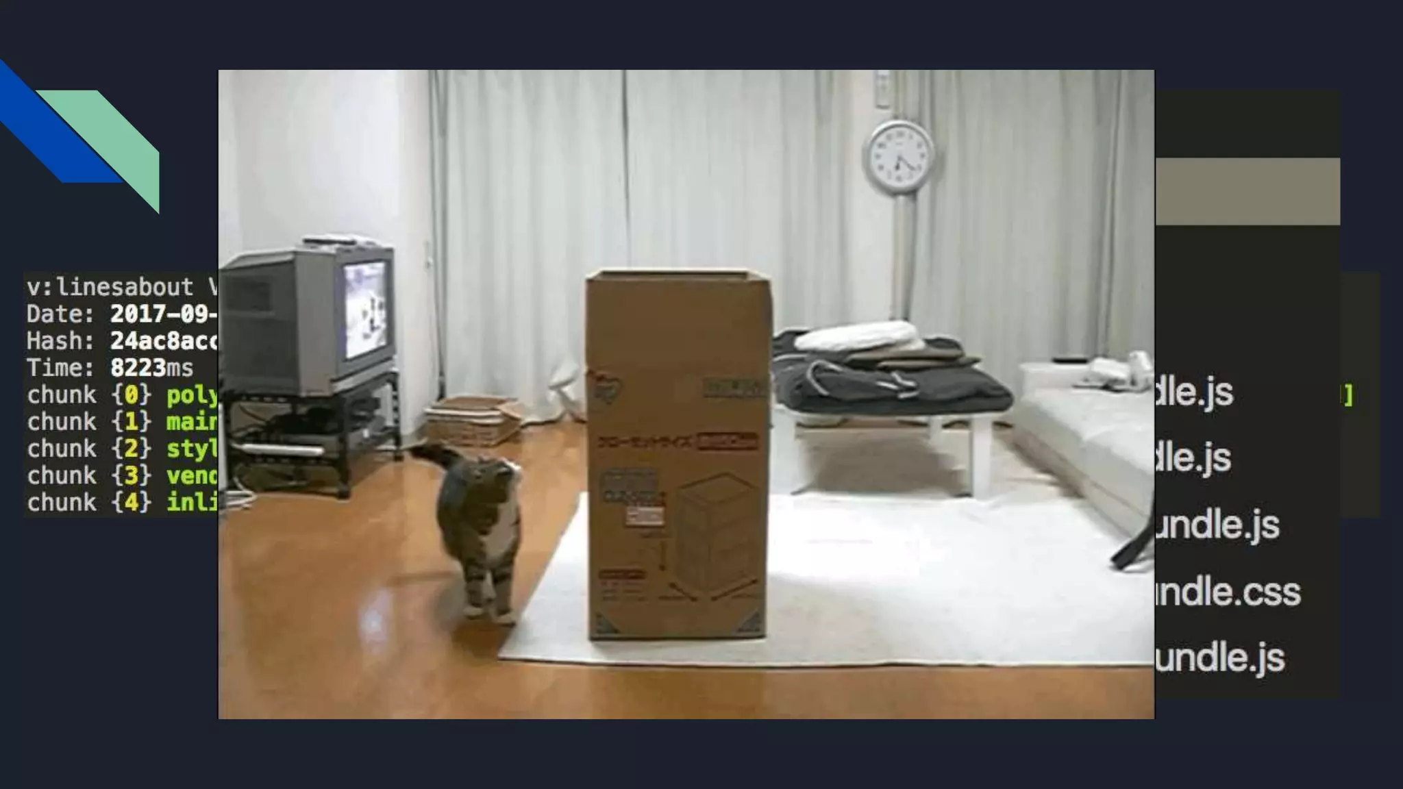 Aí gerar o pacote para prod vira um pulo certeiro ;)
#pracegover: imagem animada do gatinho Maru pulando direto e acertando de primeira a caixa de papelão.
 
