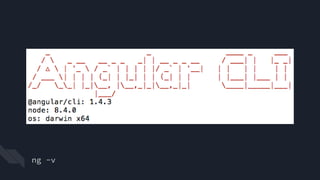 #pracegover: imagem do terminal mostrando o resultado
quando digita-se o comando ng -v. Onde é exibido a versão
instalada do Angular CLI, Node e Sistema Operacional
ng -v
 