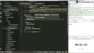No Angular, temos uma estrutura mínima
que precisamos ter em um componente.
Vamos ver quanto tempo demora para criar
um..
Um pouco trabalhoso… sem contar o fator
humano…
E se isso fosse gerado automaticamente?
 