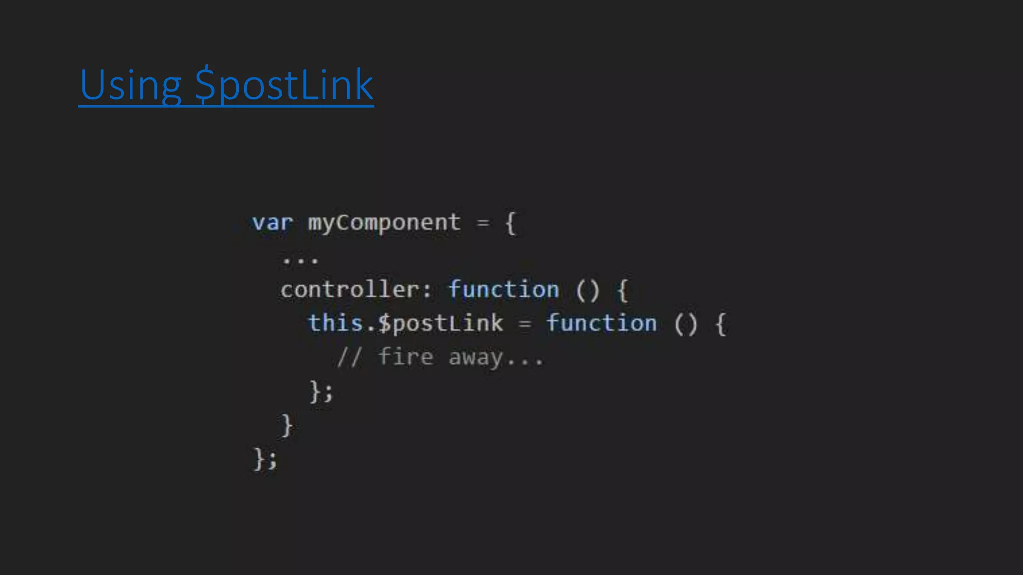 Using $postLink
