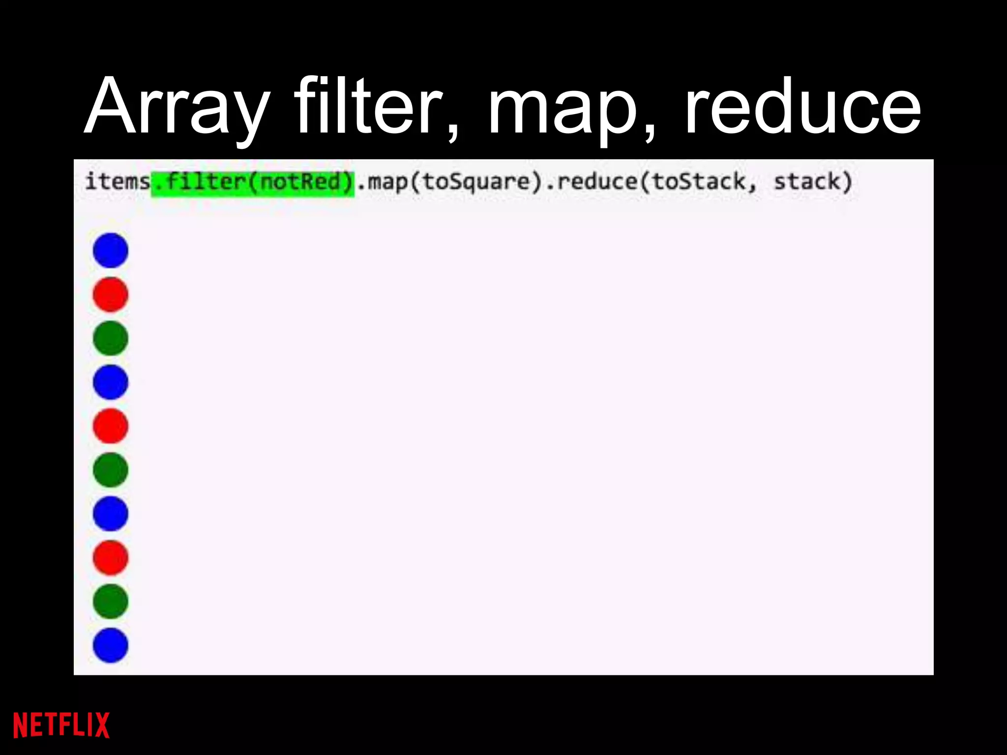 Array filter, map, reduce
 