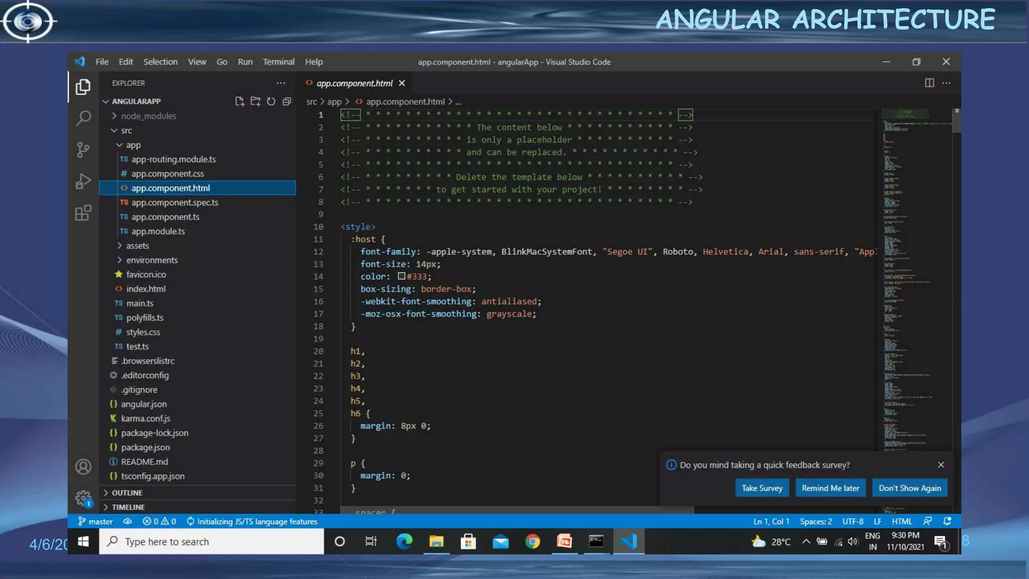 4/6/2022 18
ANGULAR ARCHITECTURE
 