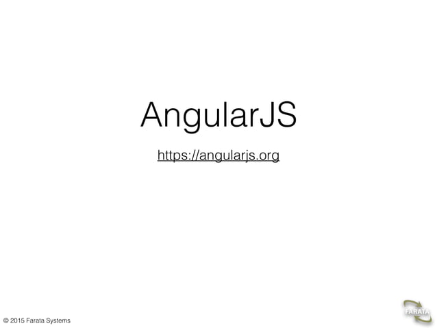 Overview of the AngularJS framework | PPT