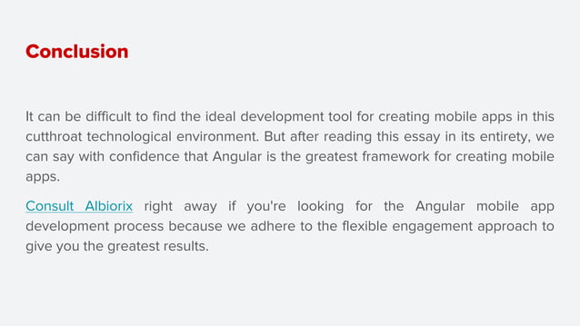 7 Key Reasons To Choose Angular for Mobile App Development Project | PPTX