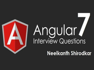 Angular 7 features and building blocks | PPT