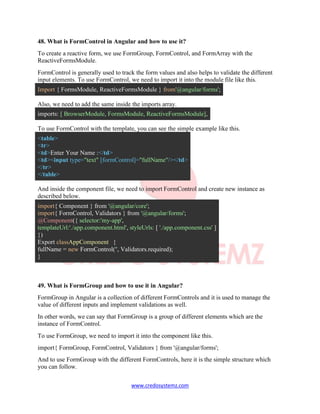 angular - detect which formcontrol in formarray... Angular Interview Questions-PDF.pdf