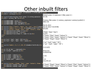 Other inbuilt filters

 
