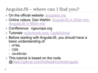Intro to AngularJS | PPT