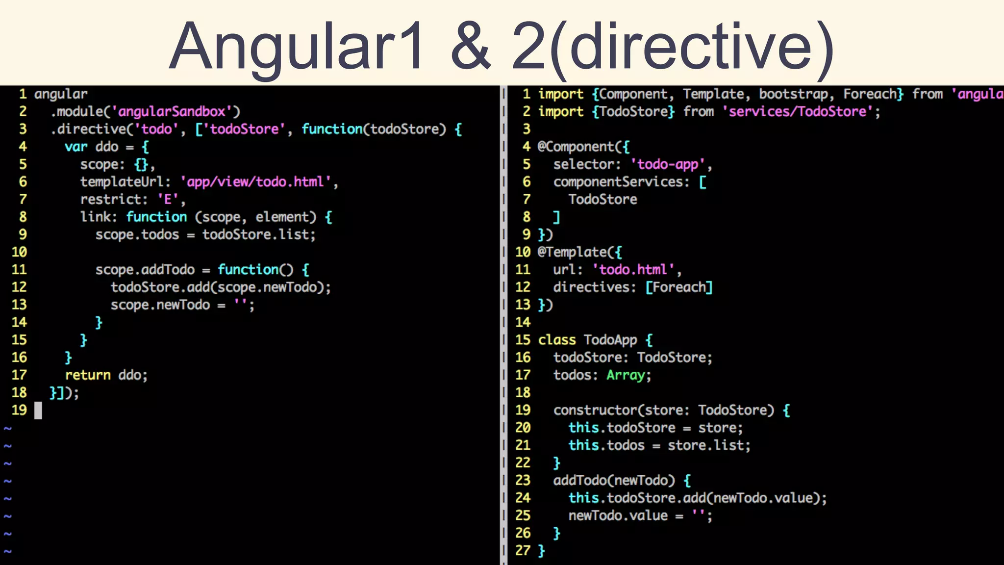 Angular1 & 2(directive)
 