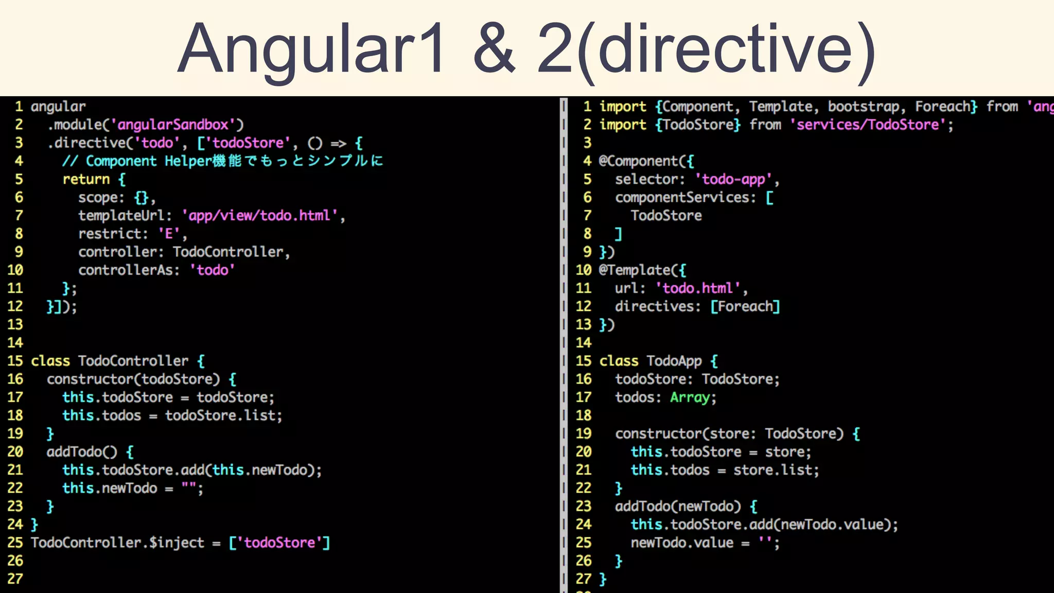 Angular1 & 2(directive)
 