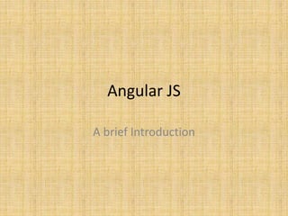 Angular js | PPTX