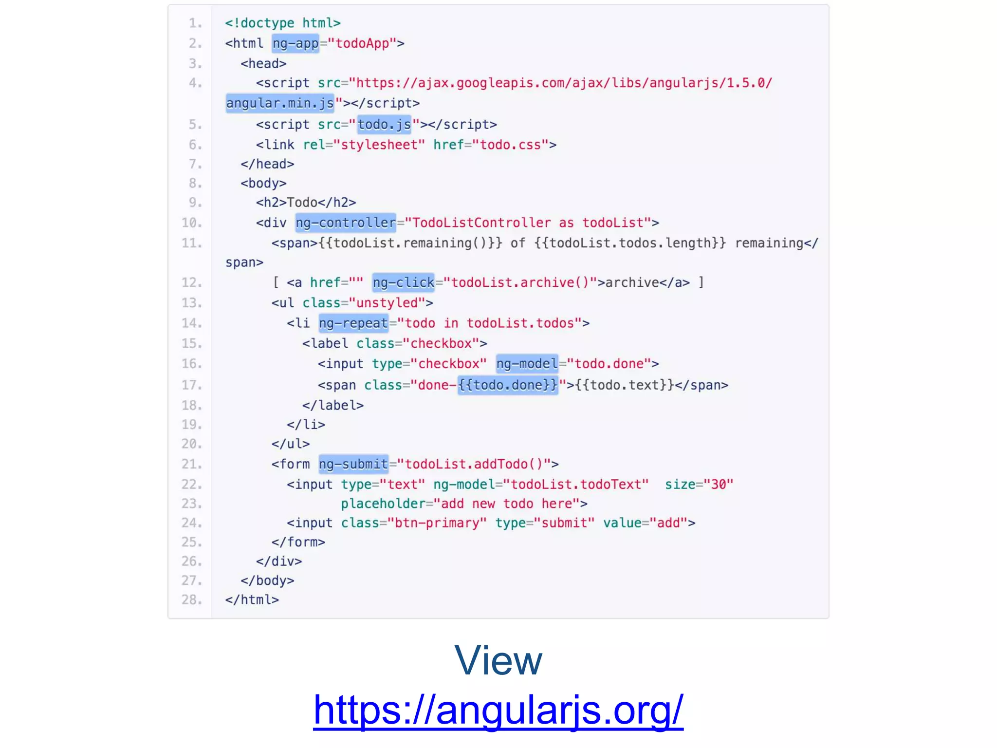 View https://docs.angularjs.org/guide/templates 